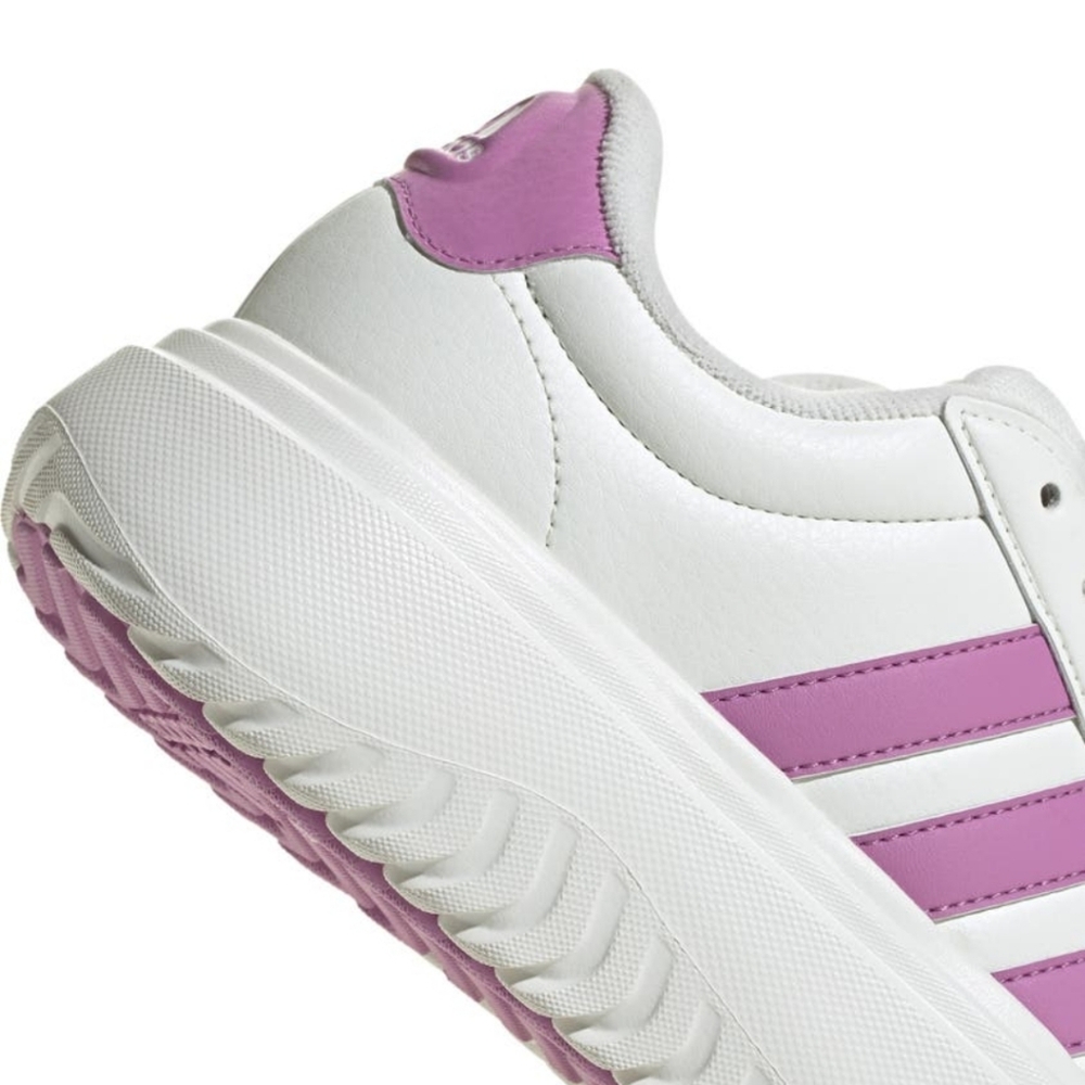 adidas White Platform Sneaker with Pink Stripes - Picture 7 of 8